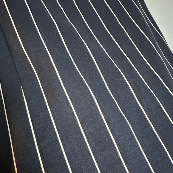 Anthropologie Navy Striped Cocktail Dress - Picture 4 of 6